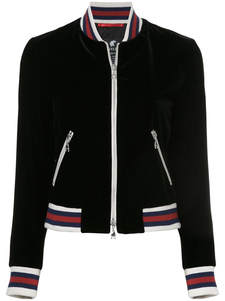 Loveless Tri-stripe Bomber Jacket - Black