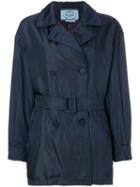 Prada Pre-owned Short Trench Coat - Blue