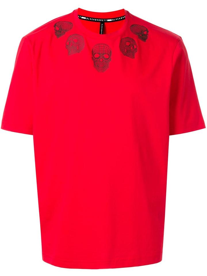 Blackbarrett Skull Graphic Print T-shirt - Red