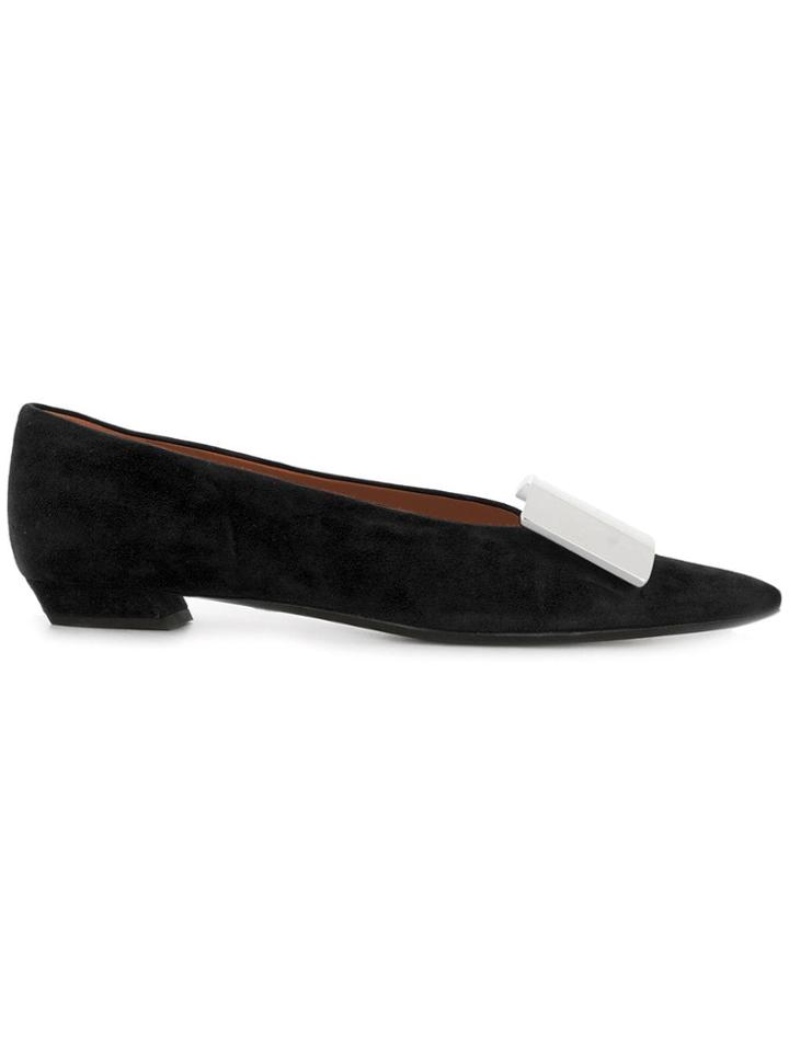 Proenza Schouler Metal Plate Flats - Black