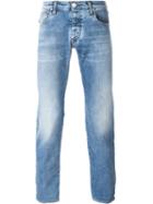 Armani Jeans Stonewashed Jeans, Men's, Size: 36, Blue, Cotton/spandex/elastane