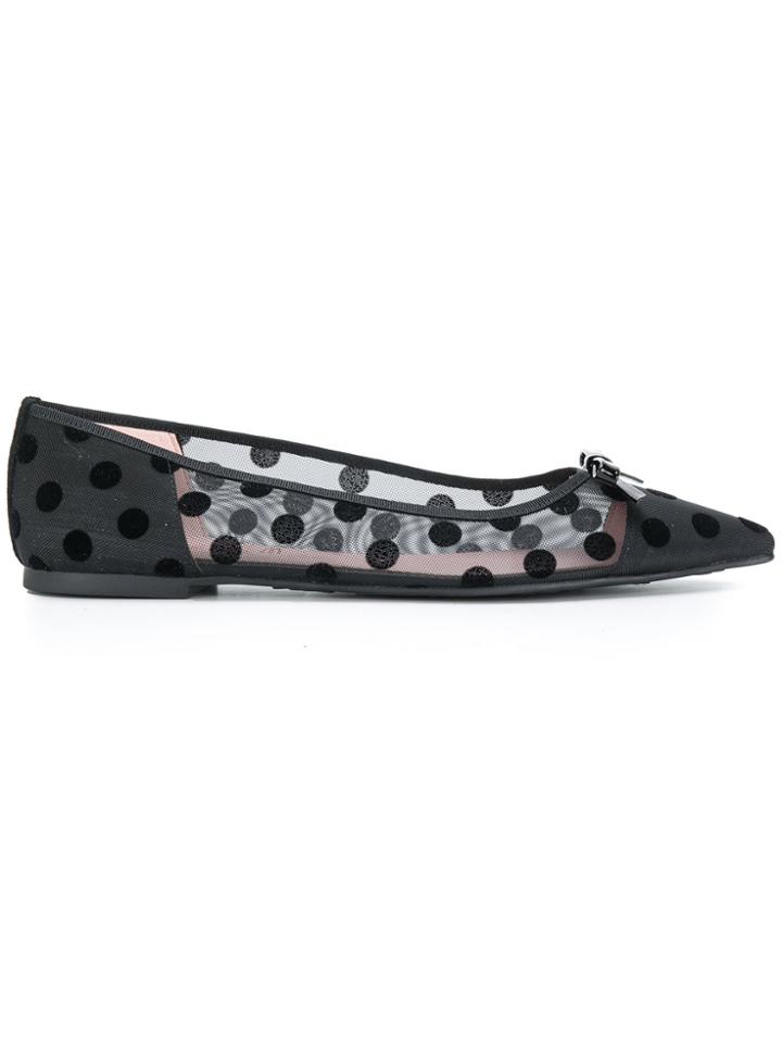 Pretty Ballerinas Ella Polka Dot Ballerinas - Black
