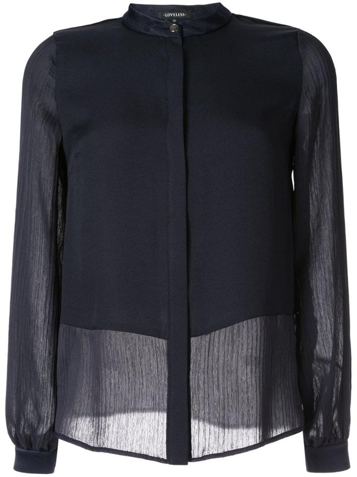Loveless Mandarin Collar Shirt - Blue
