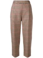 Monse Cropped Checked Trousers - Neutrals