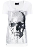 Philipp Plein - Skull Print T-shirt - Women - Cotton - Xs, White, Cotton