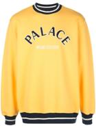 Palace Logo Embroidered Sweatshirt - Yellow
