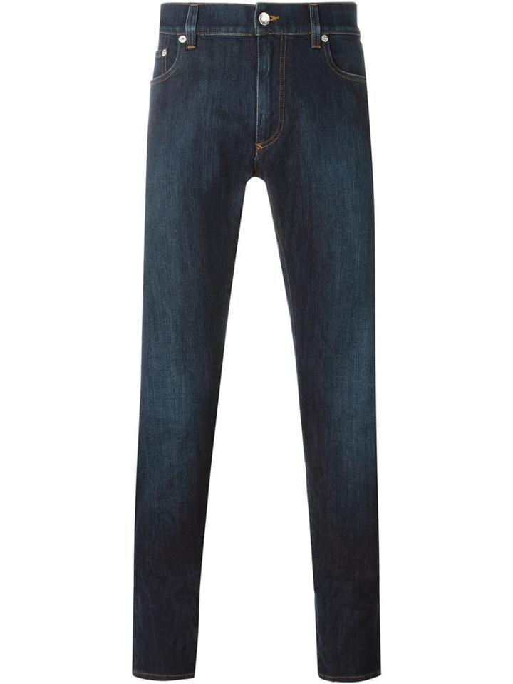 Dolce & Gabbana Slim Fit Jeans, Men's, Size: 58, Blue, Cotton/spandex/elastane