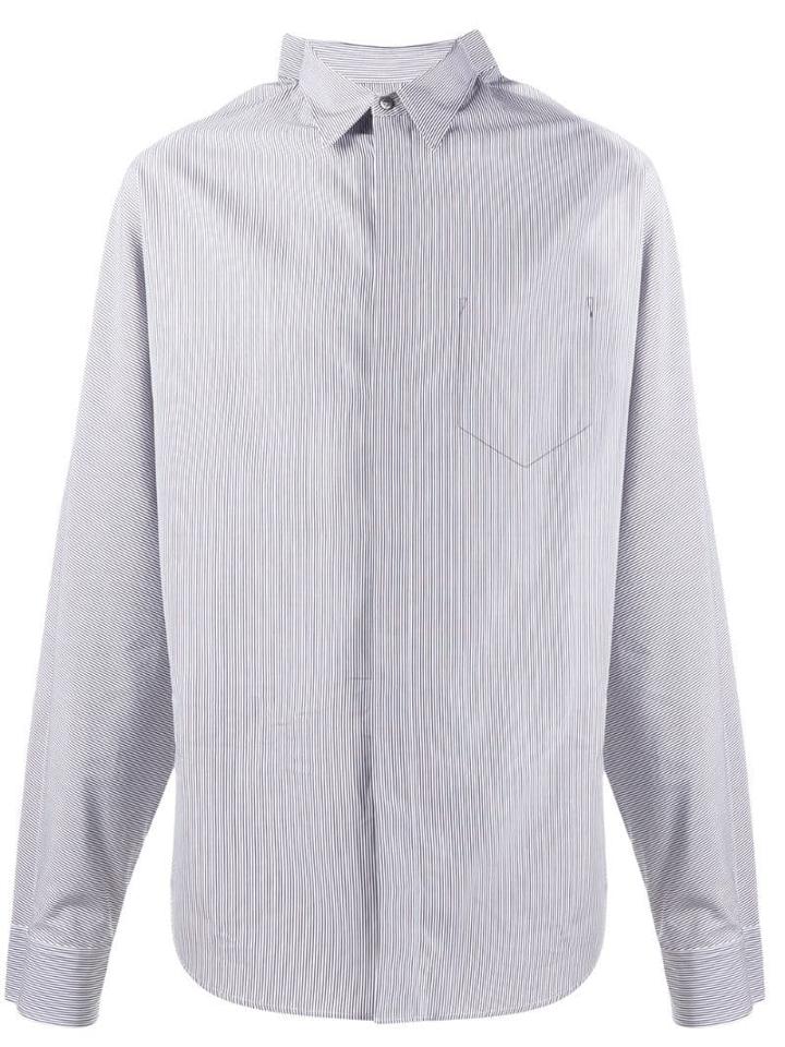 Maison Margiela Oversized Striped Shirt - Grey