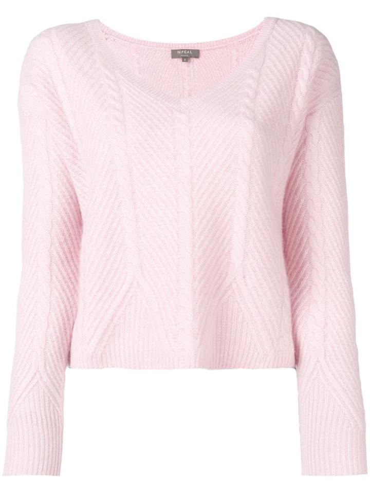 N.peal Cropped Ribbed Jumper - Pink