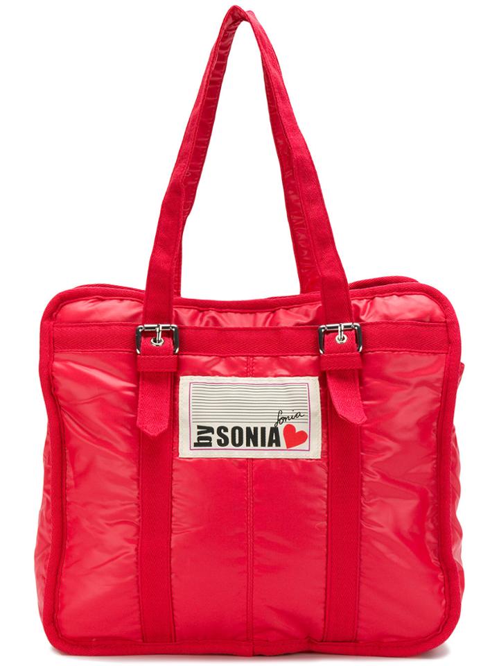 Sonia By Sonia Rykiel Logo Patch Shoulder Bag - Red
