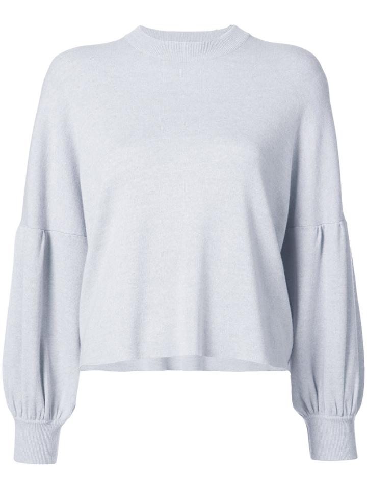 Tibi Bishop Sleeve Sweater - Green