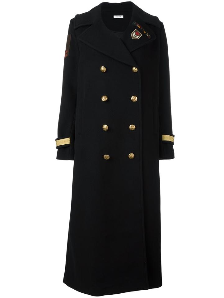 P.a.r.o.s.h. 'lusi' Coat, Women's, Size: Xl, Black, Polyamide/polyester/cashmere/virgin Wool