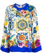 Dolce & Gabbana Majolica Printed Blouse - Blue