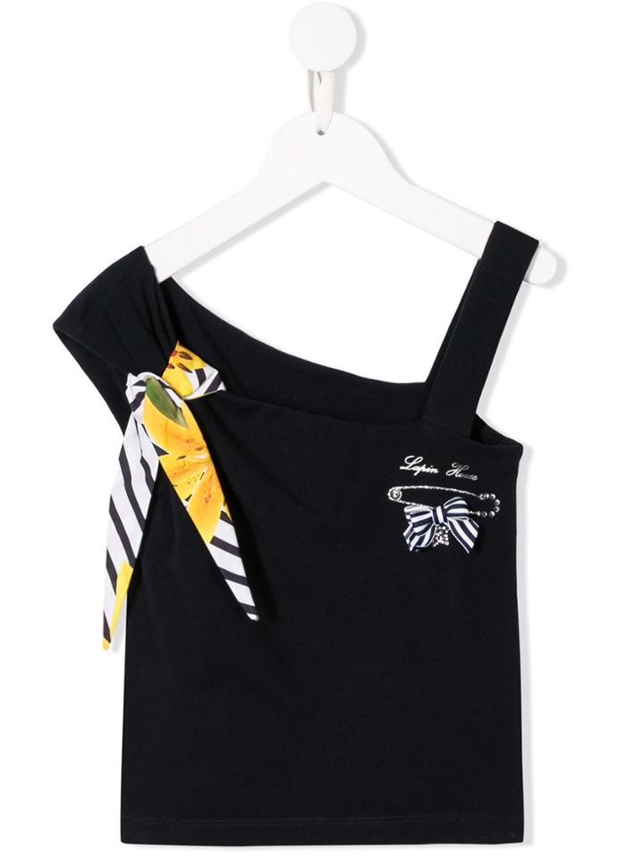 Lapin House Bow Embellished Top - Blue
