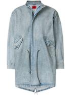 424 Fairfax Denim Zipped Coat - Blue