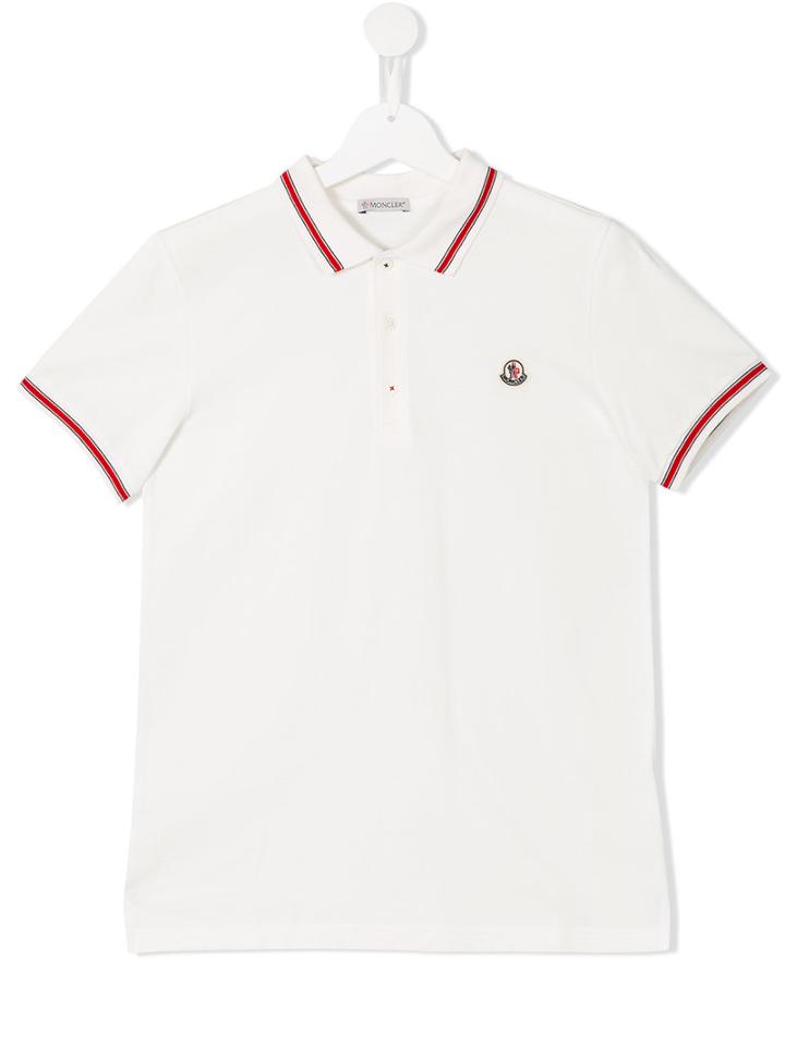 Moncler Kids - Classic Polo Shirt - Kids - Cotton - 14 Yrs, White