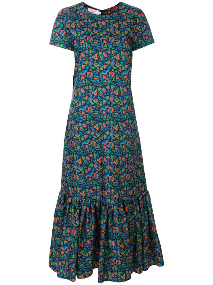La Doublej Floral Print Dress - Blue