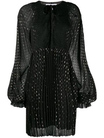 Perseverance London Pleated Shift Dress - Black