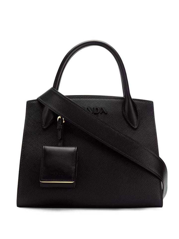 Prada Saffiano Leather Tote Bag - Black