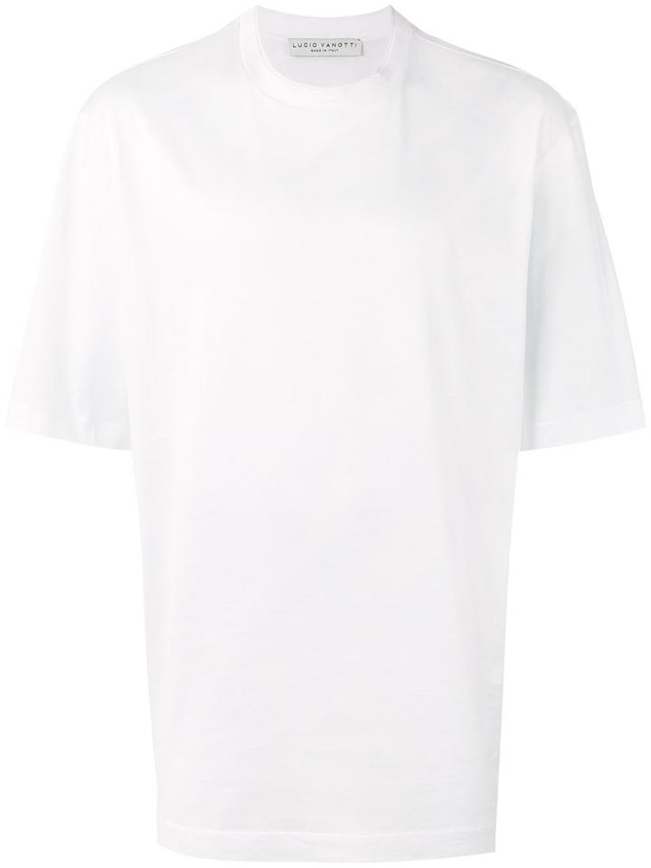 Lucio Vanotti Plain White T-shirt, Men's, Size: 3, Cotton