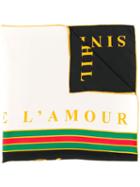 Gucci Maison De L'amour Logo Print Scarf - Black