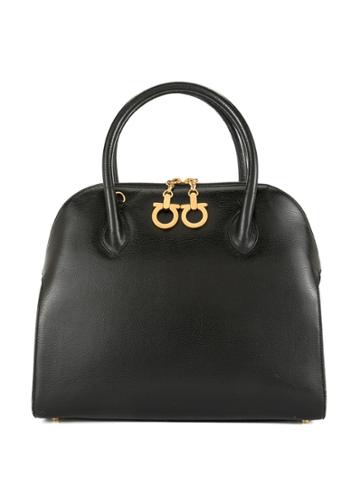 Salvatore Ferragamo Vintage Gancini Charm Handbag - Black