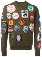 Dsquared2 Patch Detail Sweatshirt, Men's, Size: Small, Green, Cotton