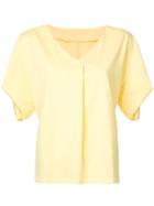 Guild Prime Draped-sleeve V-neck T-shirt - Yellow & Orange