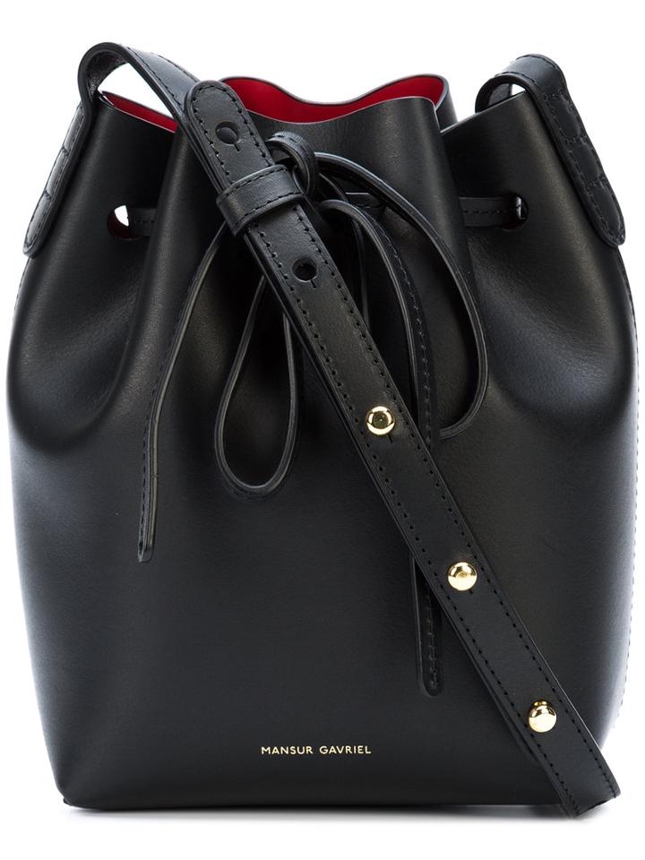 Mansur Gavriel - Drawstring Crossbody Bag - Women - Calf Leather - One Size, Black, Calf Leather