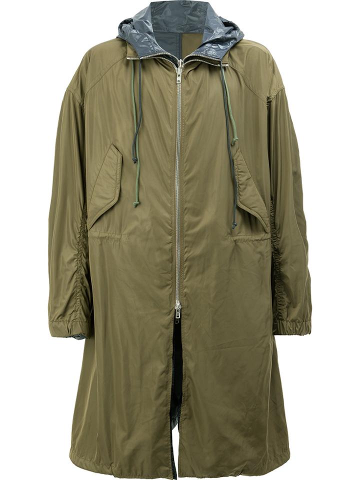 Juun.j Double Layered Parka Coat - Green