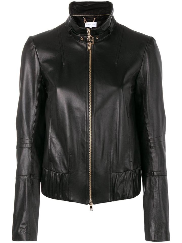 Patrizia Pepe Buckle Collar Jacket - Black