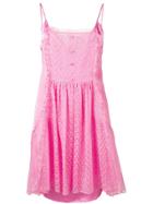 Stella Mccartney Lace Panel Silk Slip Dress - Pink