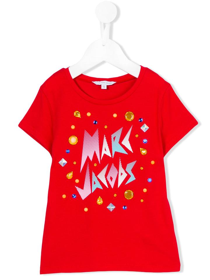 Little Marc Jacobs Bejewelled T-shirt, Girl's, Size: 10 Yrs, Red