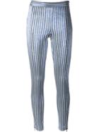 Giamba Sequined Striped Skinny Trousers