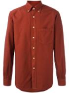 Mp Massimo Piombo Button Down Collar Oxford Shirt, Men's, Size: 39, Brown, Cotton