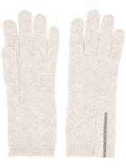 Brunello Cucinelli Fine Knit Gloves - Neutrals