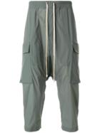 Rick Owens Drawstring Cargo Cropped Trousers - Green