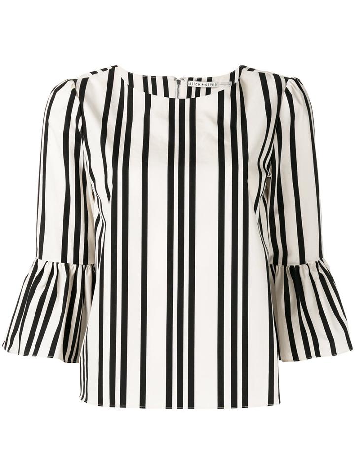 Alice+olivia Bernice Blouse, Women's, Size: Small, White, Cotton