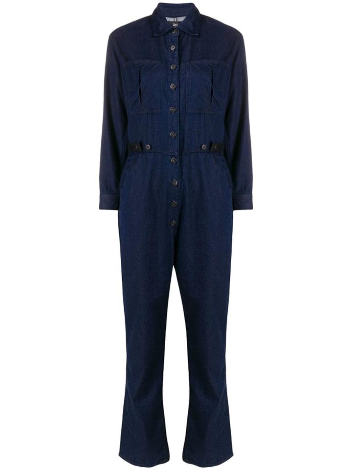 3x1 Workwear Denim Jumpsuit - Blue
