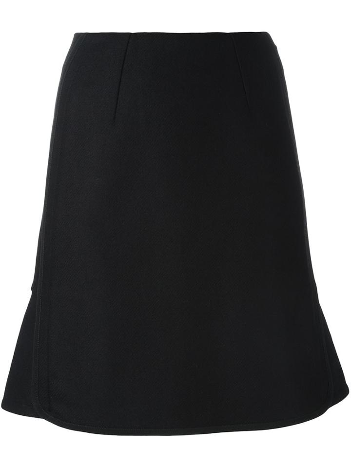 Moncler Flared Mini Skirt, Women's, Size: 38, Black, Polyamide/virgin Wool