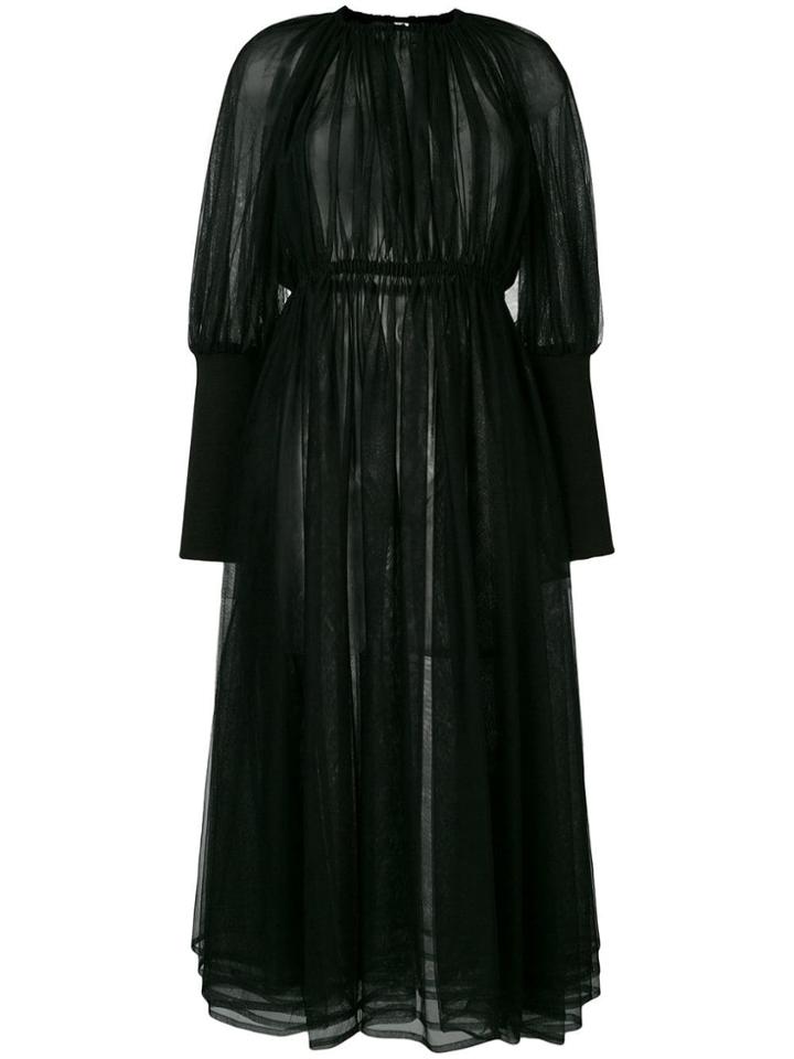 Comme Des Garçons Noir Kei Ninomiya Sheer Tulle Dress - Black