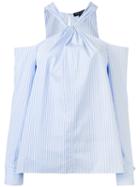 Rag & Bone - Striped Halterneck Blouse - Women - Cotton - Xs, Blue, Cotton