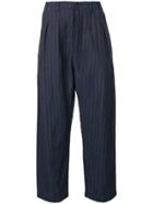 Universal Works Striped Wide-leg Trousers - Blue