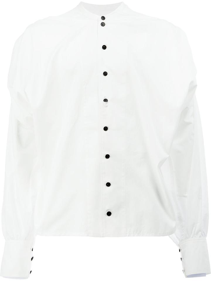 Christopher Nemeth - Band Collar Shirt - Men - Cotton - One Size, White, Cotton