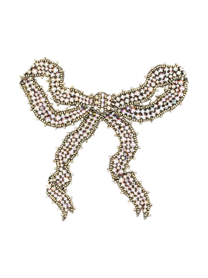 Gucci Large Bow Brooch - Metallic