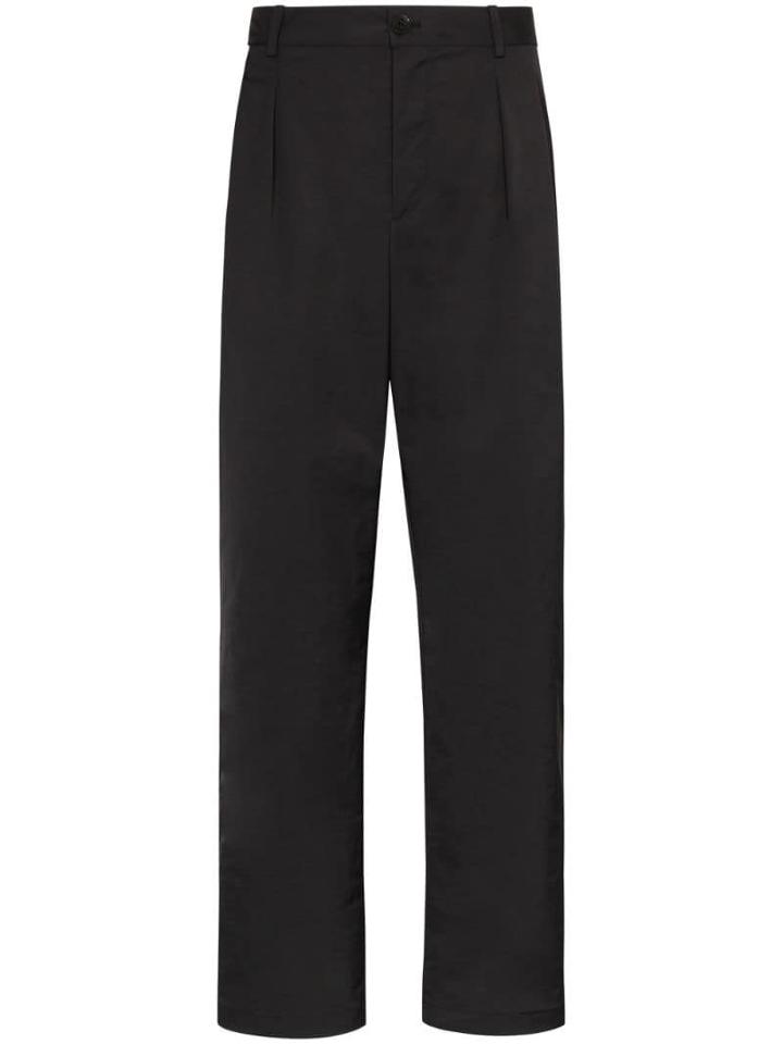 Valentino Pleated Straight Leg Trousers - Black