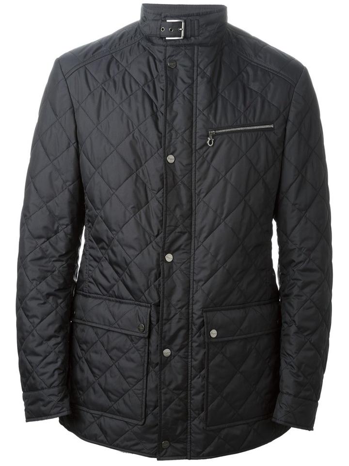 Salvatore Ferragamo - Quilted Jacket - Men - Polyester - 48, Blue, Polyester