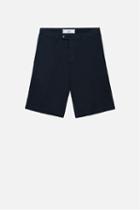 Ami Alexandre Mattiussi Casual Bermuda Shorts, Men's, Size: Xl, Blue, Cotton/spandex/elastane