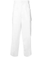 The Silted Company High-waisted Cargo Trousers - White