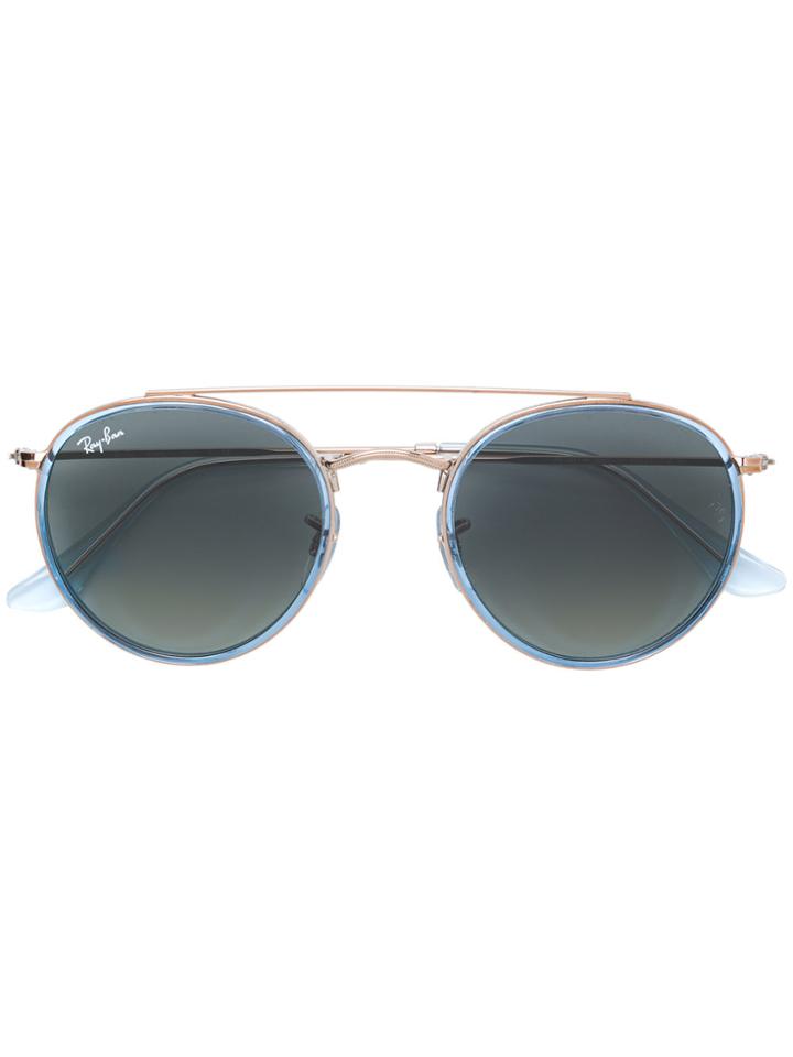 Ray-ban Round Double Bridge Sunglasses - Blue